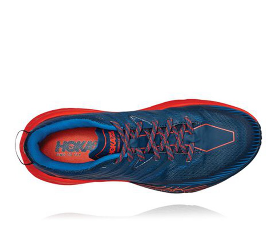 Hoka One One Trail Schoenen Heren - Speedgoat 4 - Blauw/Rood - VQ2761830